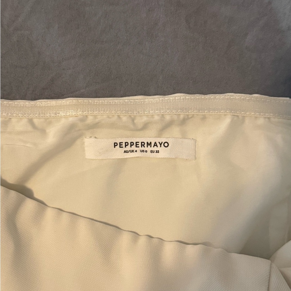 Pepperermayo size 0 white strapless dress - Picture 2 of 3